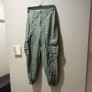 A&F Olive Cargo Jogger Pants
